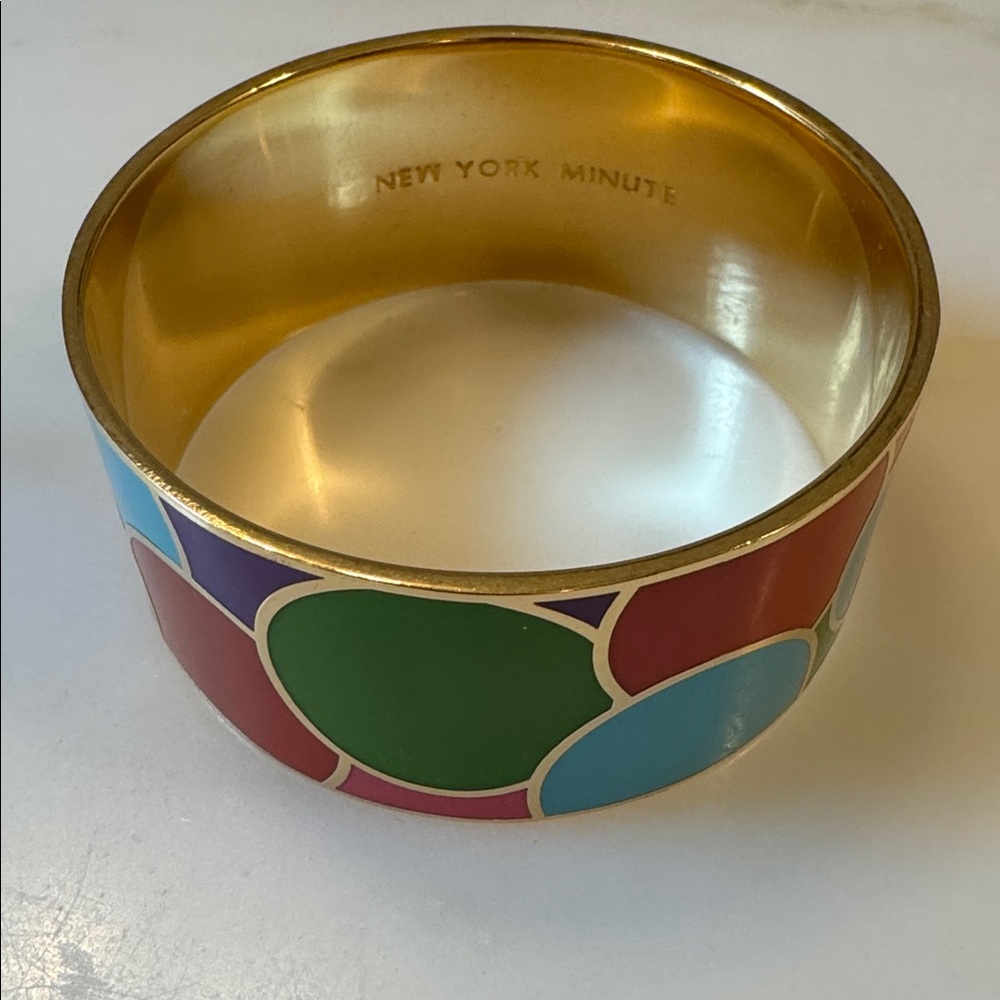 Kate Spade Mew York Minute wide idiom bangle bracelet - Picture 2 of 5